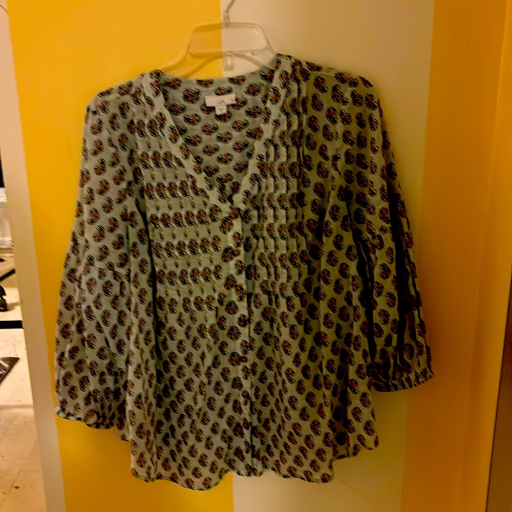 J Jill pintucked blouse. 3/4 sleeve. I only wore this a couple times.